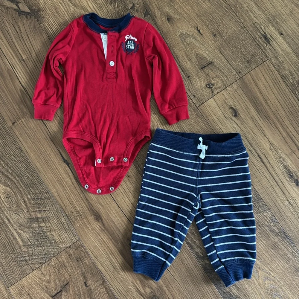 Bundle of baby boy 6 month outfit sets